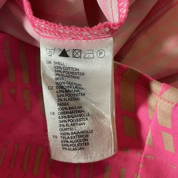 H&M Neon Pink and Khaki Strapless Mini Dress with‎ Bow Size 8 - Picture 7 of 8